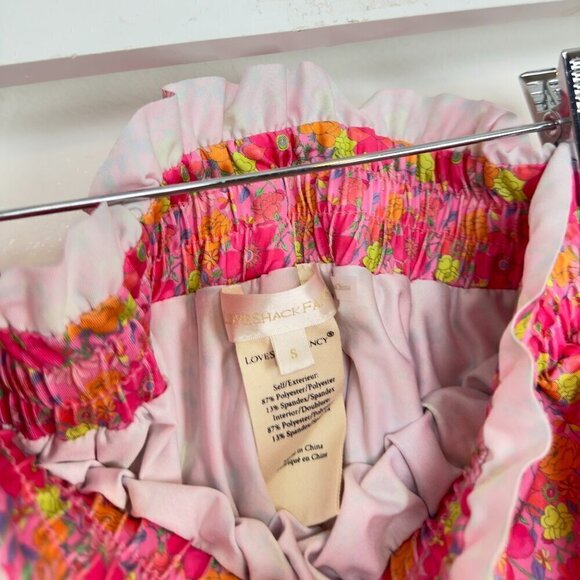 LOVESHACKFANCY Kiella Ruffle Crop Top and Citrine Mini Skirt in Passion Sound - Picture 12 of 14